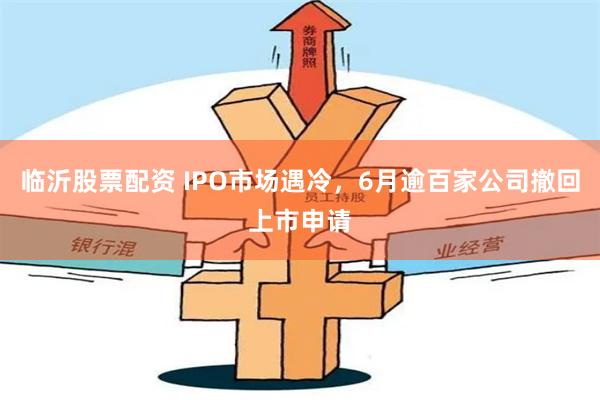 临沂股票配资 IPO市场遇冷，6月逾百家公司撤回上市申请