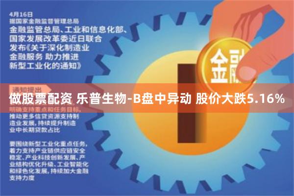 做股票配资 乐普生物-B盘中异动 股价大跌5.16%