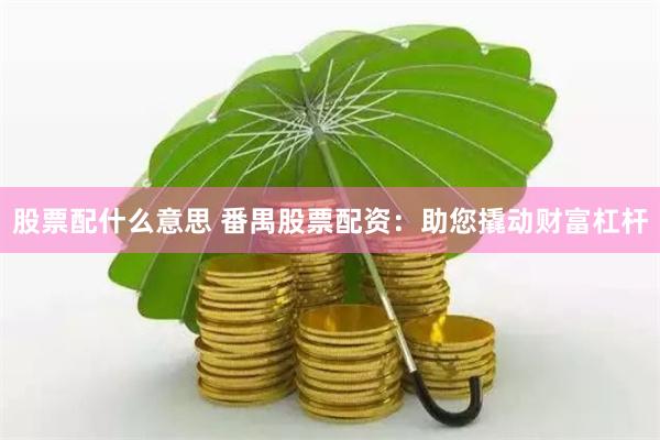 股票配什么意思 番禺股票配资：助您撬动财富杠杆